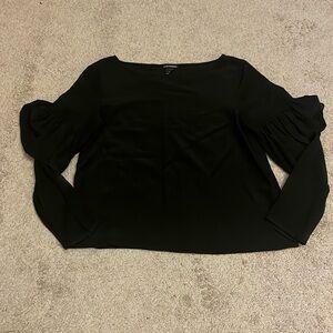 Club Monaco Silk Blouse Size‎ Small Ruffle Long Sleeve